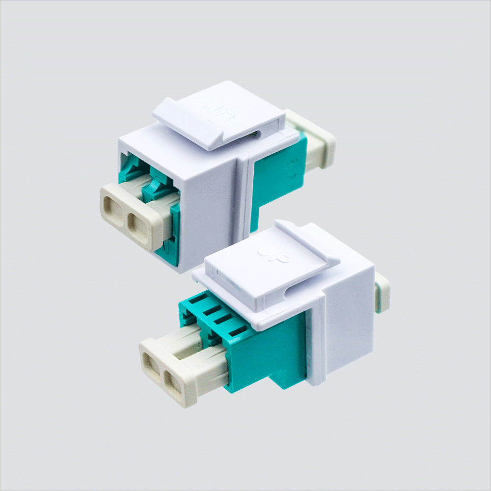 Wireless Surface Power Module Wavenet FOKSALCWH LC Duplex, OM3, MM, Aqua, LC Adapter, White