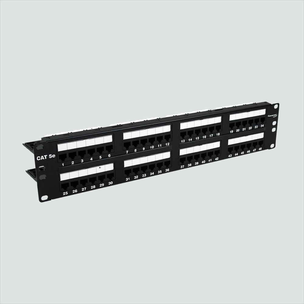 Wavenet 5EPP48 48-Port 2U Cat 5E Patch Panel With Lacing Bar