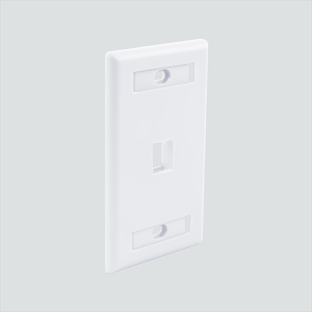 Wavenet 1-Port Single-Gang Faceplate With ID-Window Single