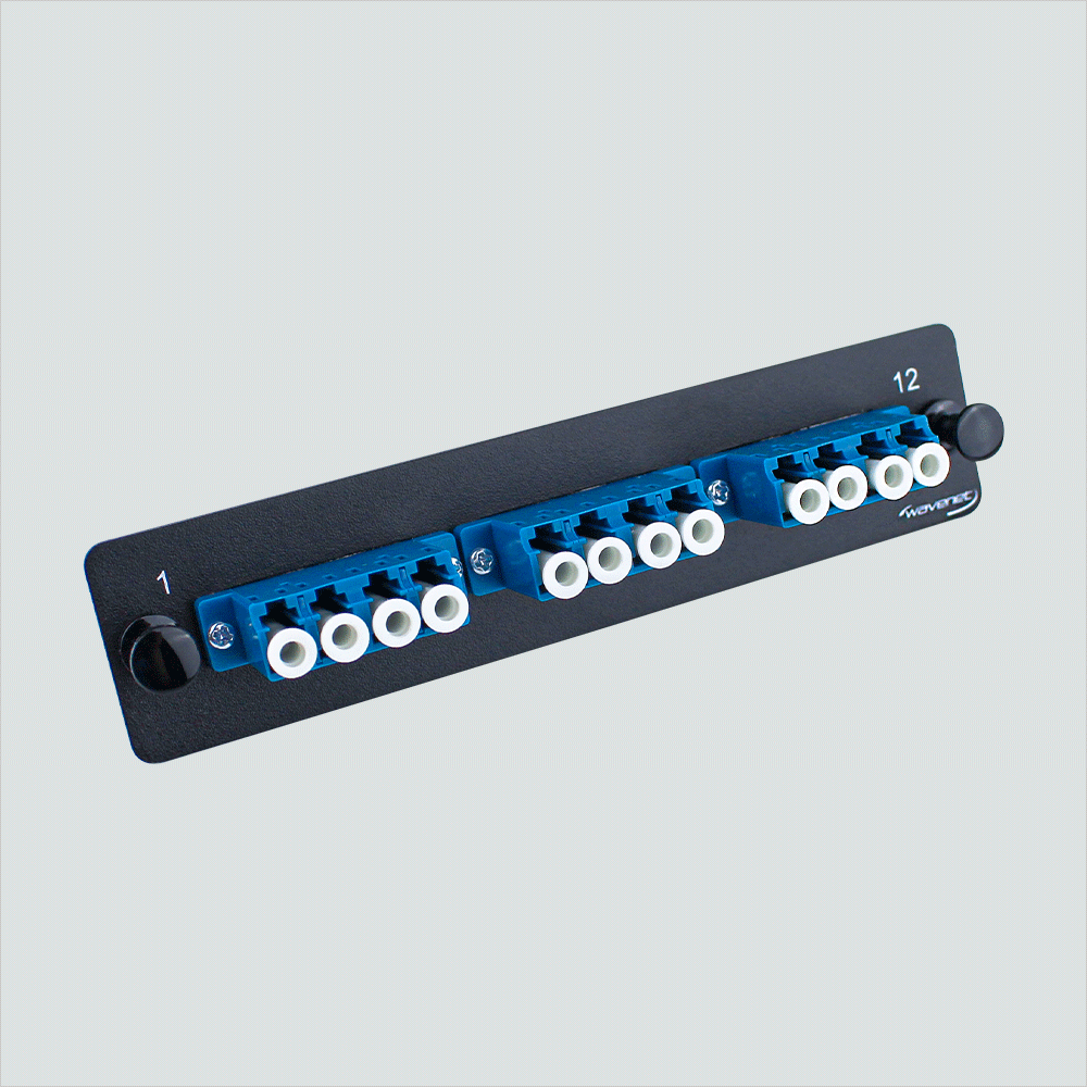 Wavenet FM12LCOS2 Fiber Adapter Panel, 12-Port, Duplex, LC, SM, OS2, Blue