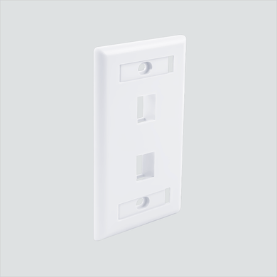 Wavenet 2-Port Single-Gang Faceplate With ID-Window Contractor Pack (2