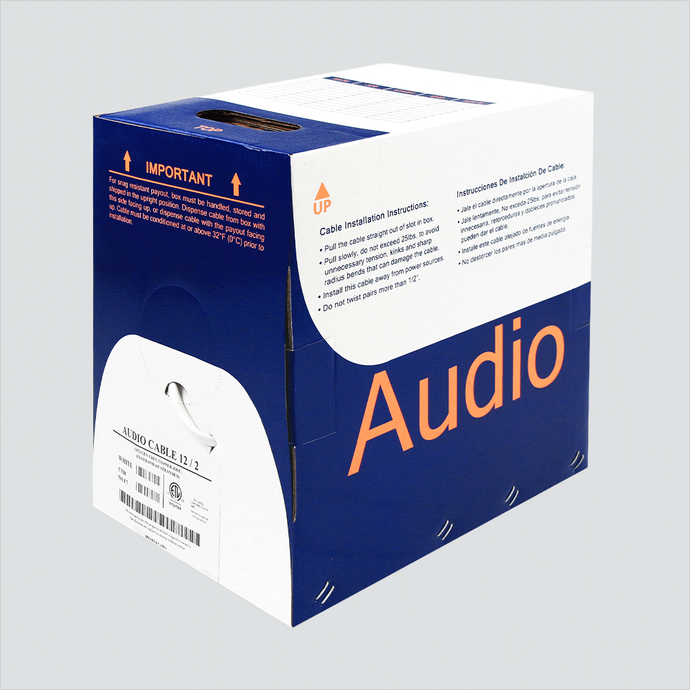 Wavenet AC1202RWH4-500 12/2 OFC CMR White Reelex II Pullbox 500'