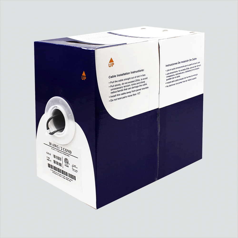 Wireless Surface Power Module Wavenet CC1602SRGY4 16/2 Shielded CMR Grey Reelex II Pullbox 1,000'