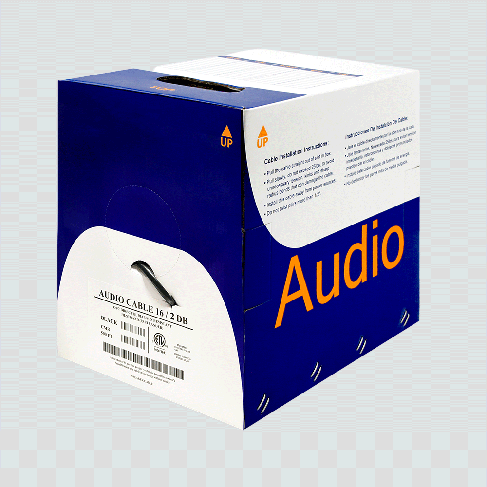 Wavenet AC1602OSPBK4-500 16/2 Outdoor Direct Burial UV Rated Reelex II Pullbox 500'