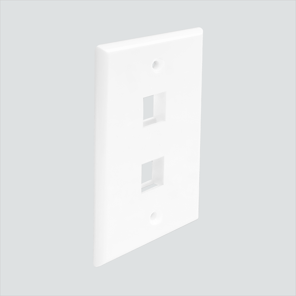 Wavenet 2-Port Single-Gang No-ID Faceplate Contractor Pack (25)