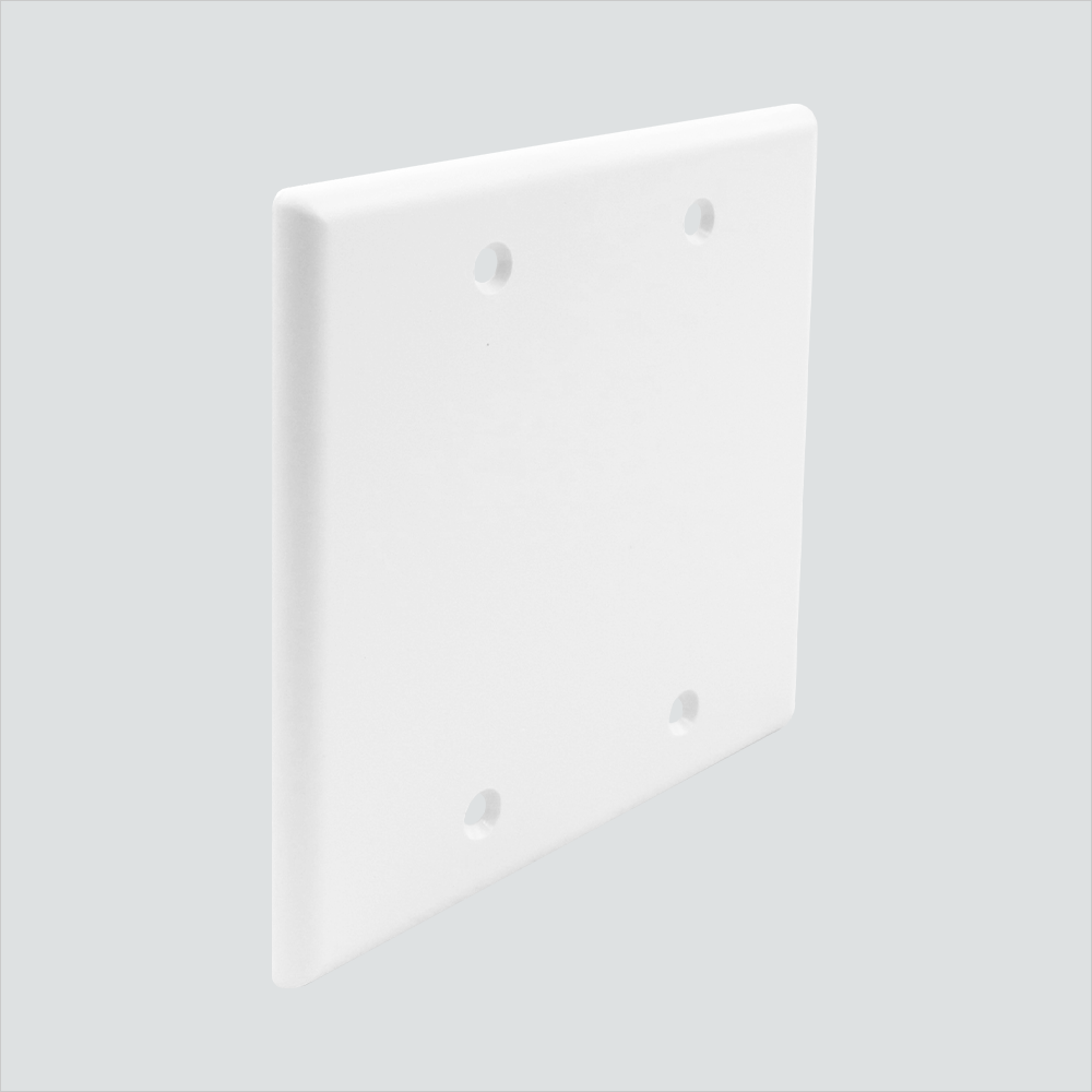Wavenet Double-Gang Blank No-ID Faceplate Single