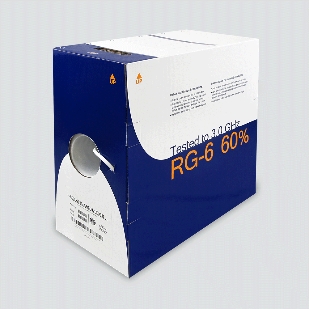 Mouting Enclosure Back Box Wavenet RG6 60% Dual Shield (CMR) Reel 1,000'