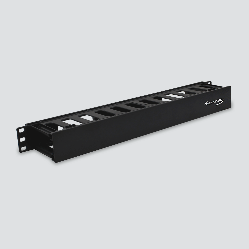 Wavenet PDH-SS-1U 1U Plastic, Single-Sided, Horizontal Cable Manager with Hinged Cover