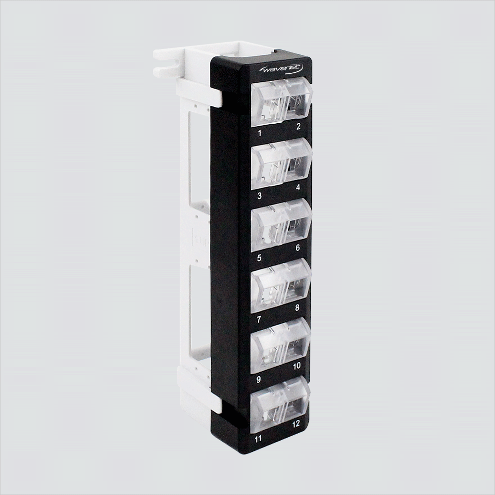 Wavenet BPPWM-12 12-Port Blank Patch Panel 89D Bracket Wall-Mount