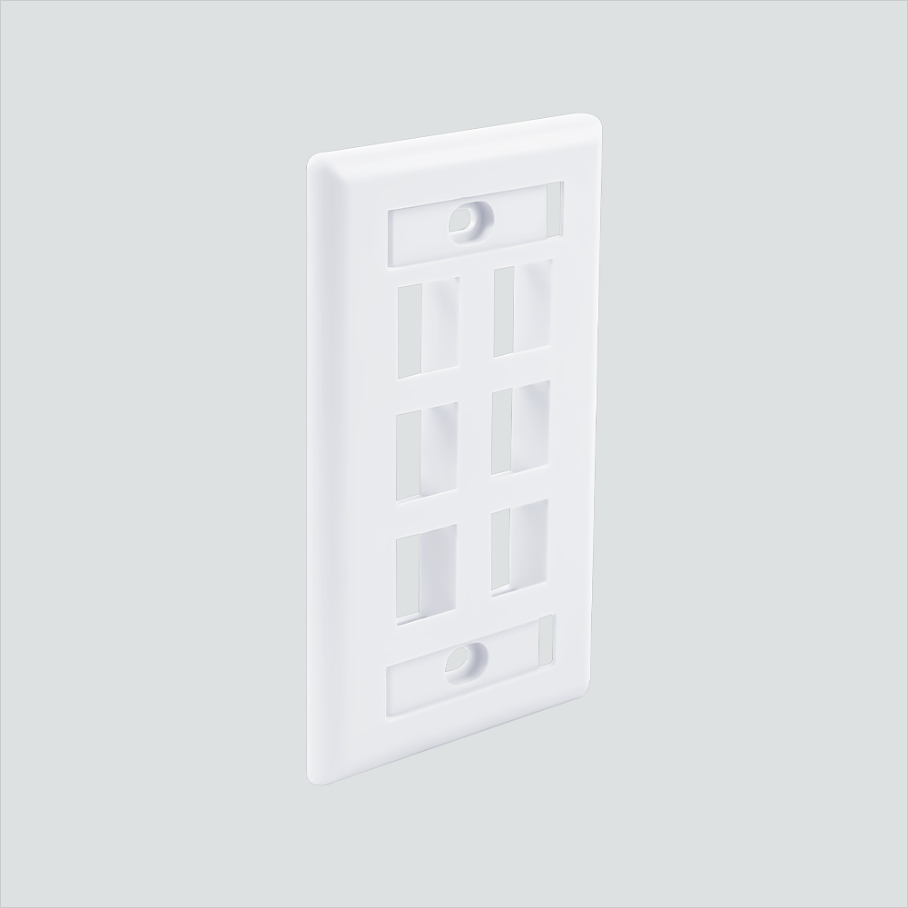 Wavenet 6-Port Single-Gang Faceplate With ID-Window Single