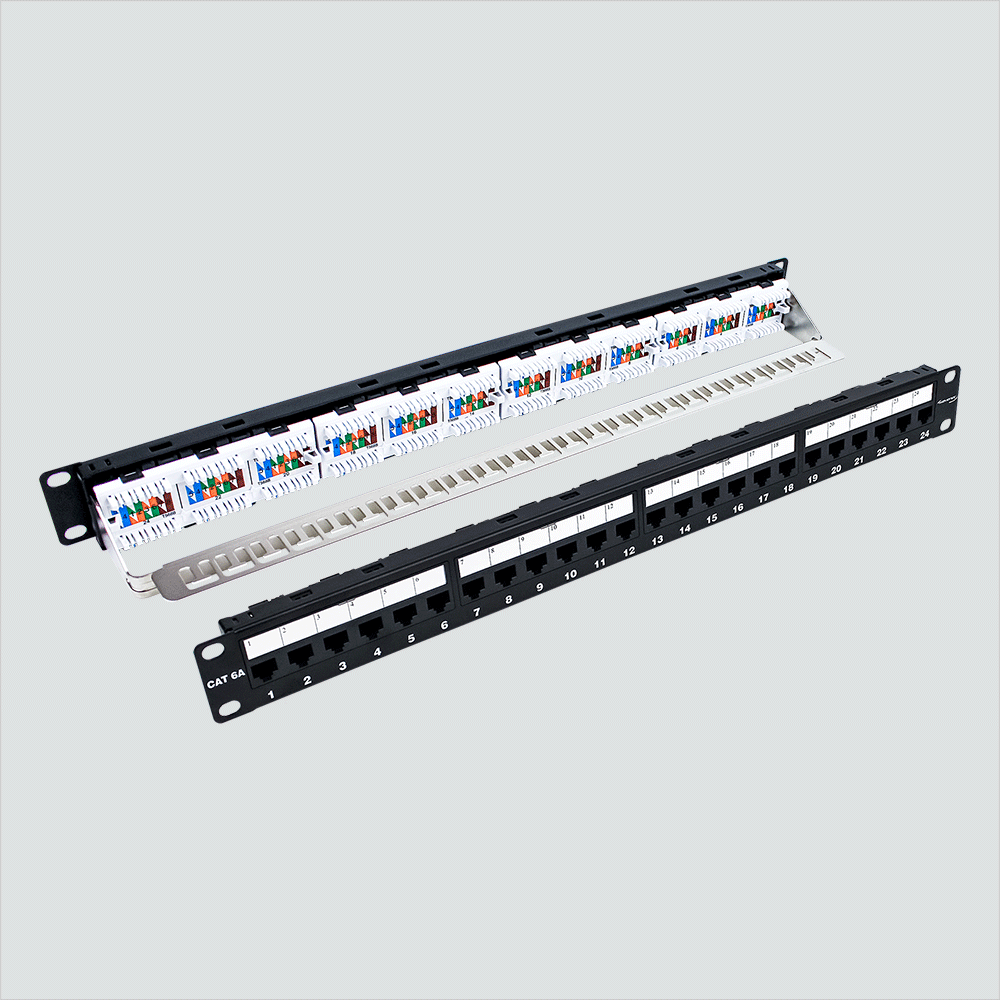 Wavenet 6APP24 24-Port 1U Cat 6A Patch Panel With Lacing Bar