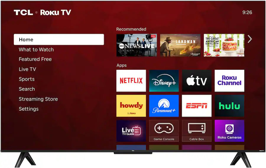 TCL S55LR Class 4K UHD TV, 60Hz, with Roku TV