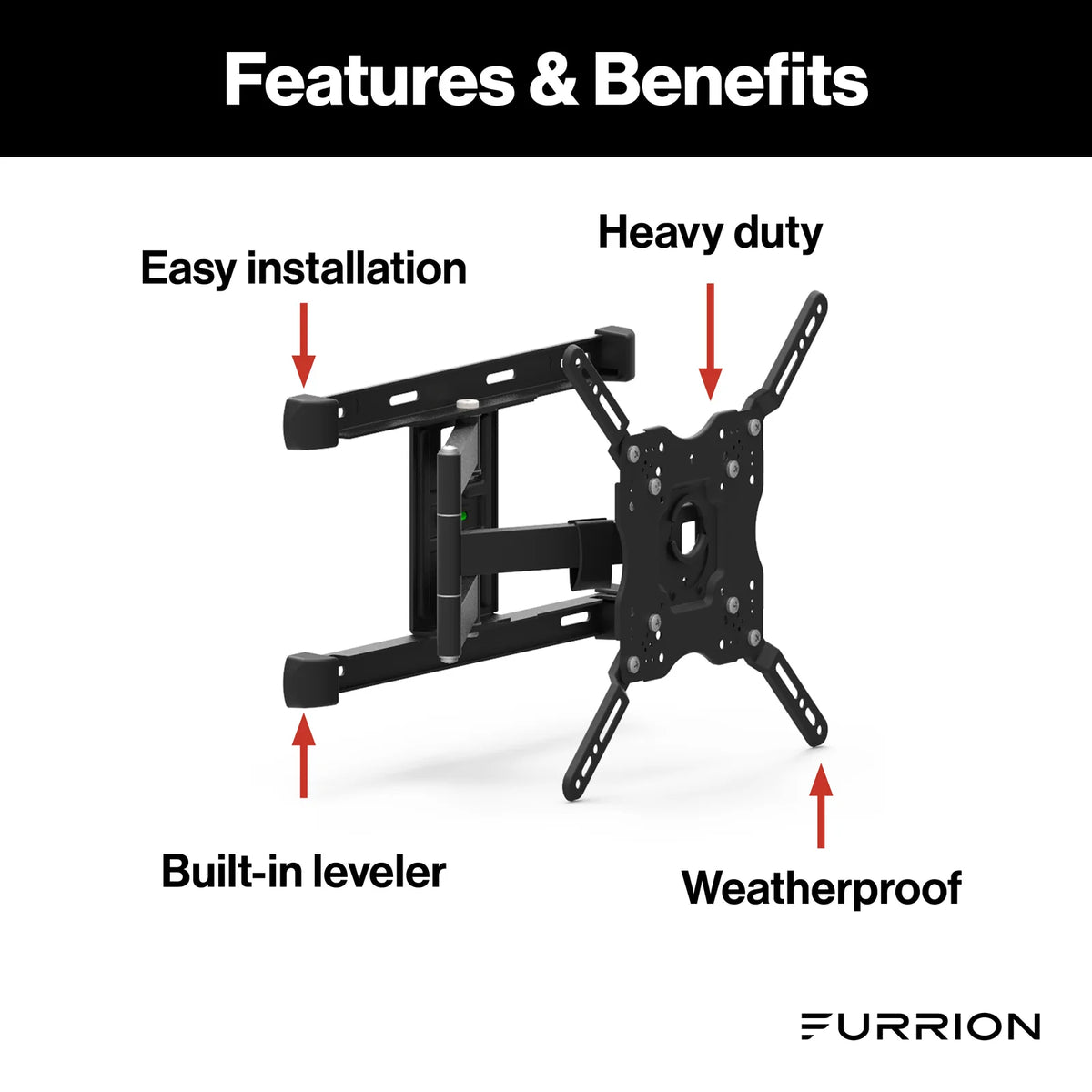 Furrion Universal Outdoor Full Motion mount - up to 65"