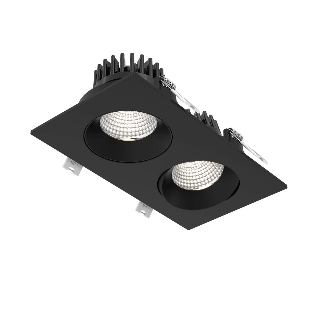 DALS GBR35-CC-DUO-BK Double 3.5" Regressed Gimbal Downlight