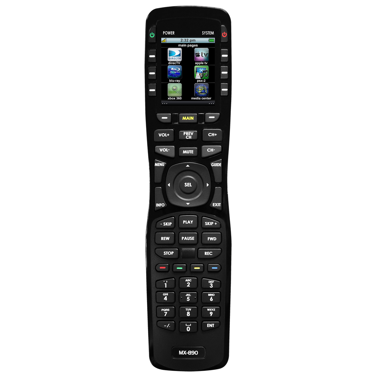 URC MX-890i Remote Control 2" Color LCD IR/RF Hard Buttons backlit (433MHz)