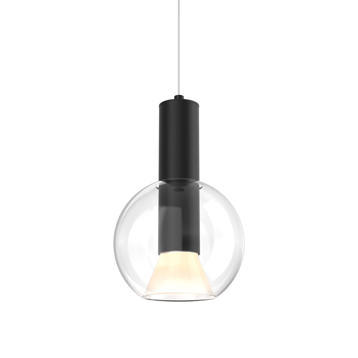 DALS IRPD-CC-BK 9in Blown glass pendant, zero gravity canopy, 5CCT