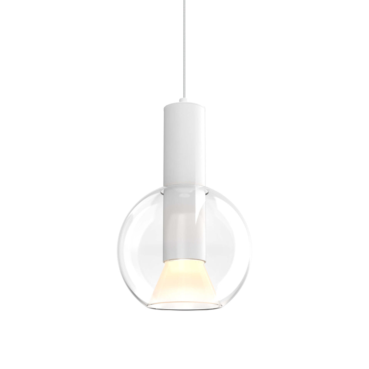 DALS IRPD-CC-WH 9in Blown glass pendant, zero gravity canopy
