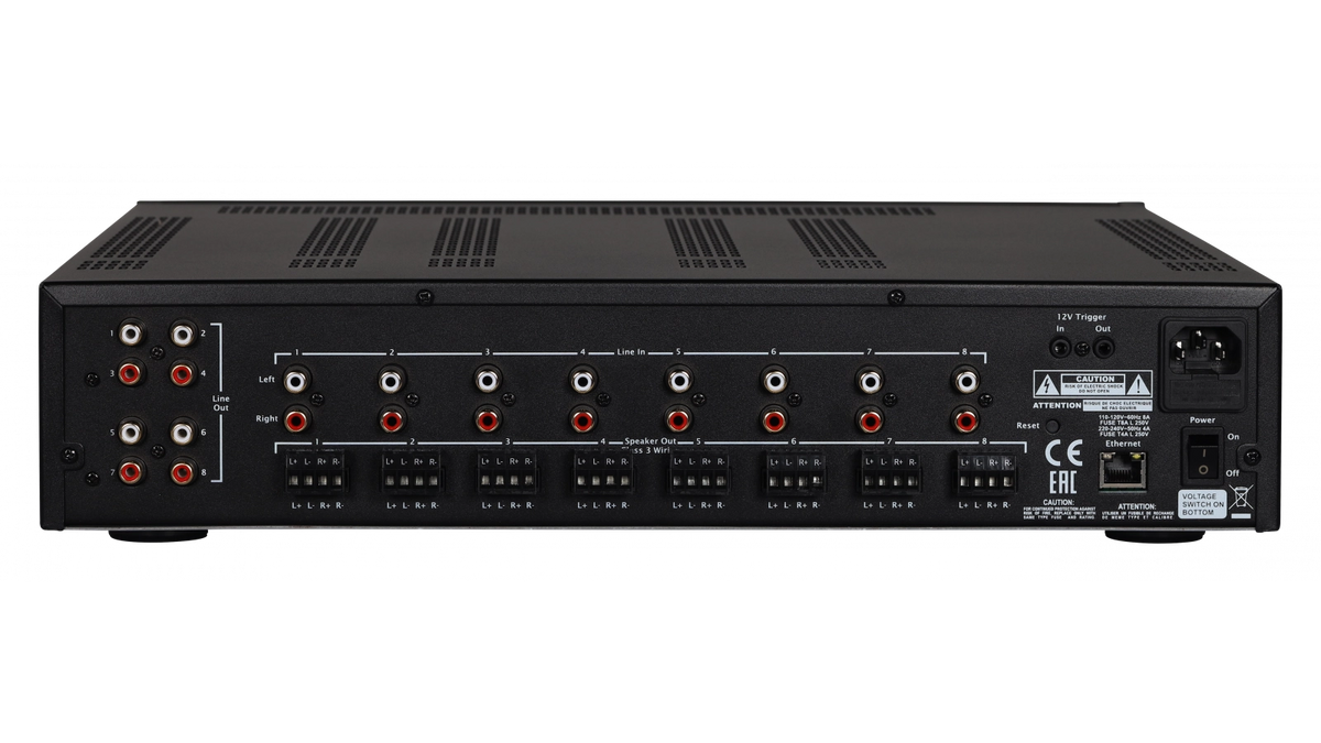 Elac IS-AMP1650-BK Integrator 16 x 50W Multi-Zone Amplifier - Black, Each