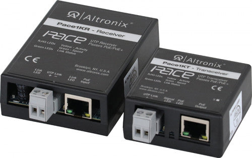 Altronix PACE1KRT 1KM SING PAIR ETHERNET&POE/UTP