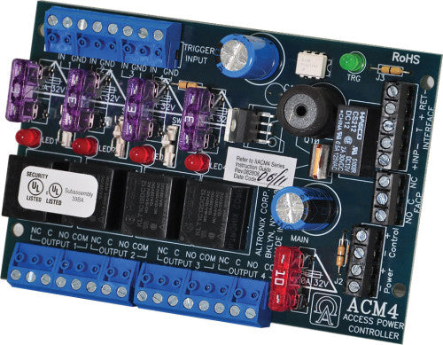 Altronix ACM4 ACC PWR CNTRLR BD, 4FUSED TRIG