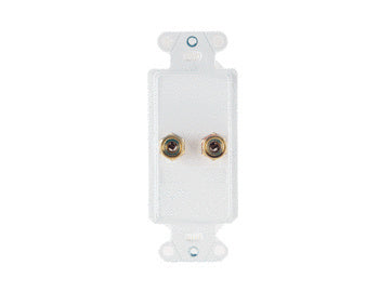 On-Q F9006WH UNIV SINGLE SPEAKER OUTLET STRP WH