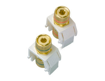 On-Q WP3457WHV5 KEY: SPKR BINDING POST WHT (5 PR CLAM)