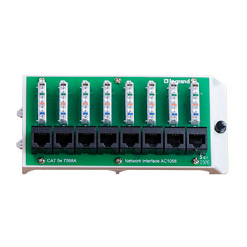 On-Q AC1058 SW: 8PORT CAT5E NETWORK INTERFACE MODULE