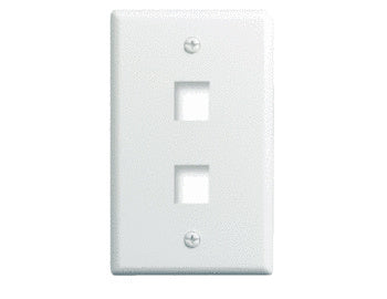 On-Q WP3402WH 1G WALL PLATE 2-PORT WH (M10)