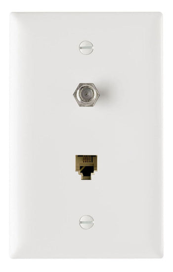 On-Q TPTELTVWCC10 CC ABS WP 1 RJ11 JACK 1 CATV F CON