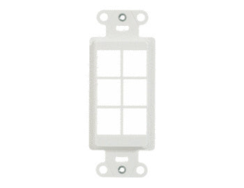 On-Q WP3416WH DECORATOR STRAP 6-PORT WHITE (M10)