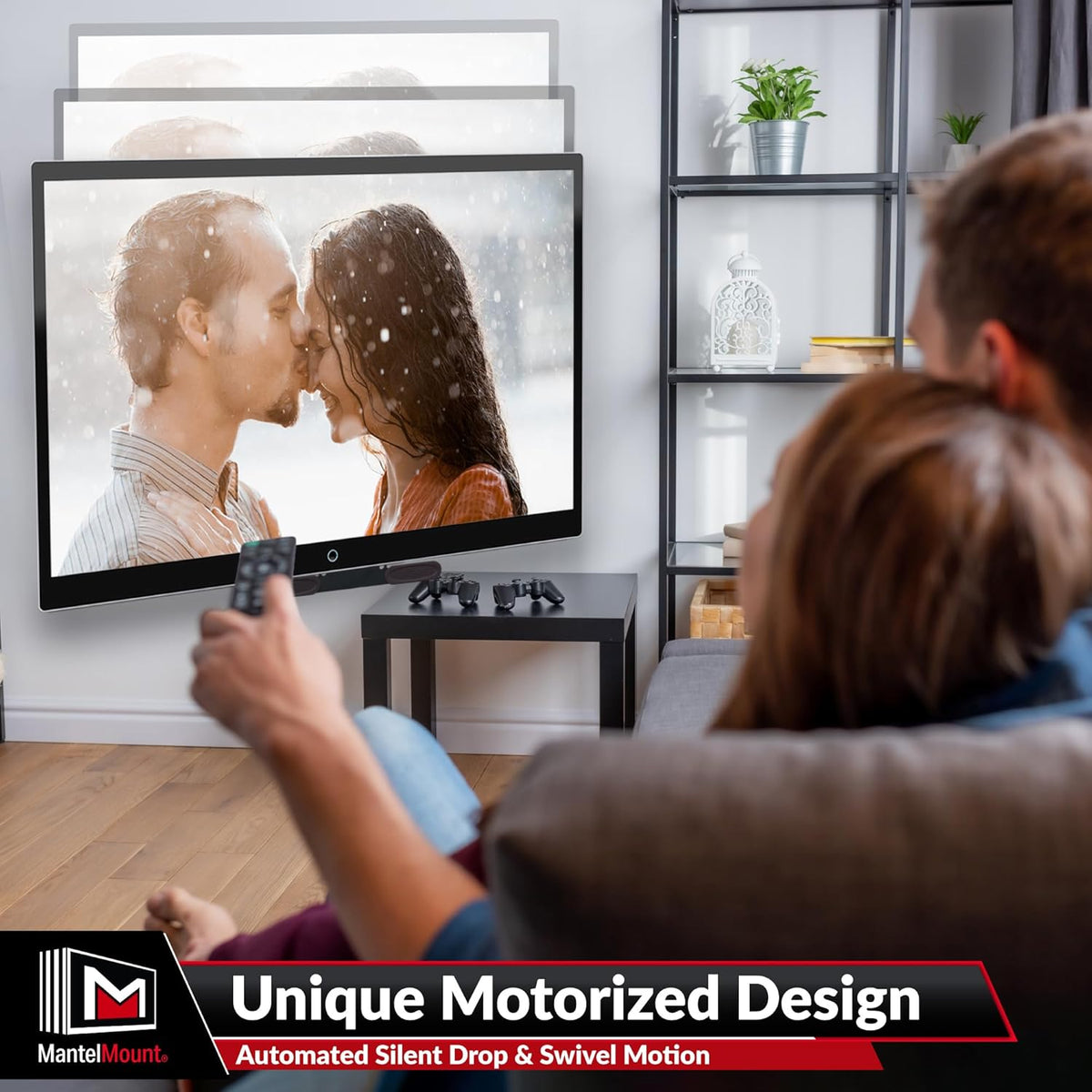 MantelMount MM815 Motorized Drop Down & Swivel TV Mount