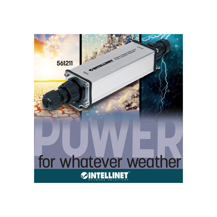 Intellinet 561211 Outdoor Gigabit High-Power PoE+ Extender Repeater