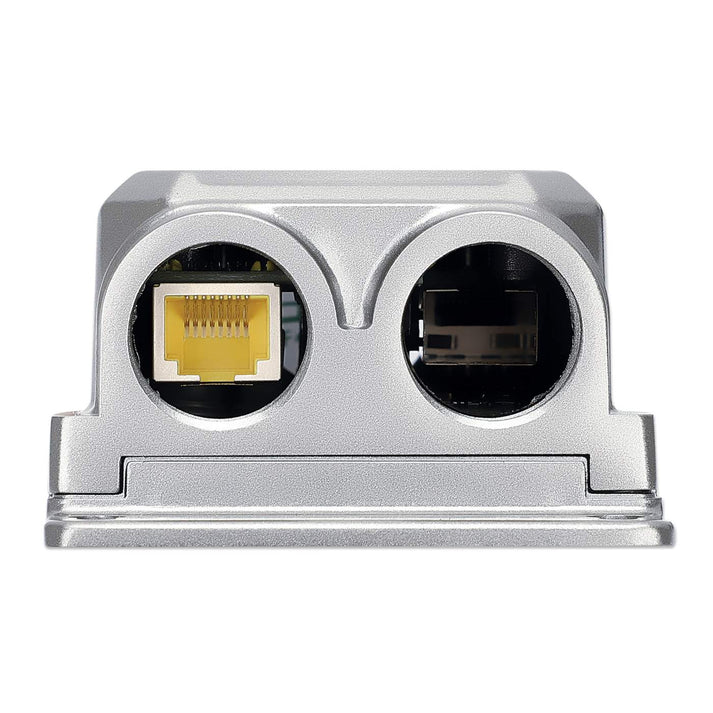 Intellinet 509213 Outdoor Vandalproof Gigabit Media Converter and PoE+ Injector 30W