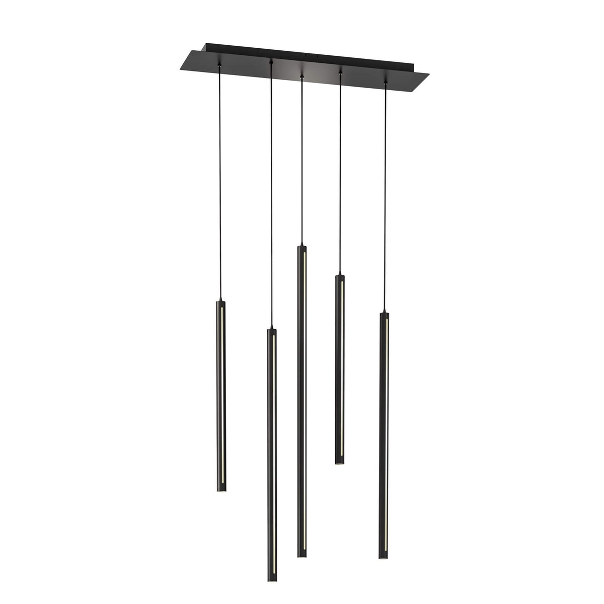 DALS PDLED120-5SQ-BK Square Canopy - 5 piece Decorative pendant cylinder
