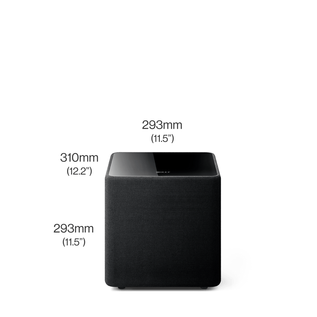 Kef KUBE8MIE  8in Woofer & 300W RMS Subwoofer Black, Each