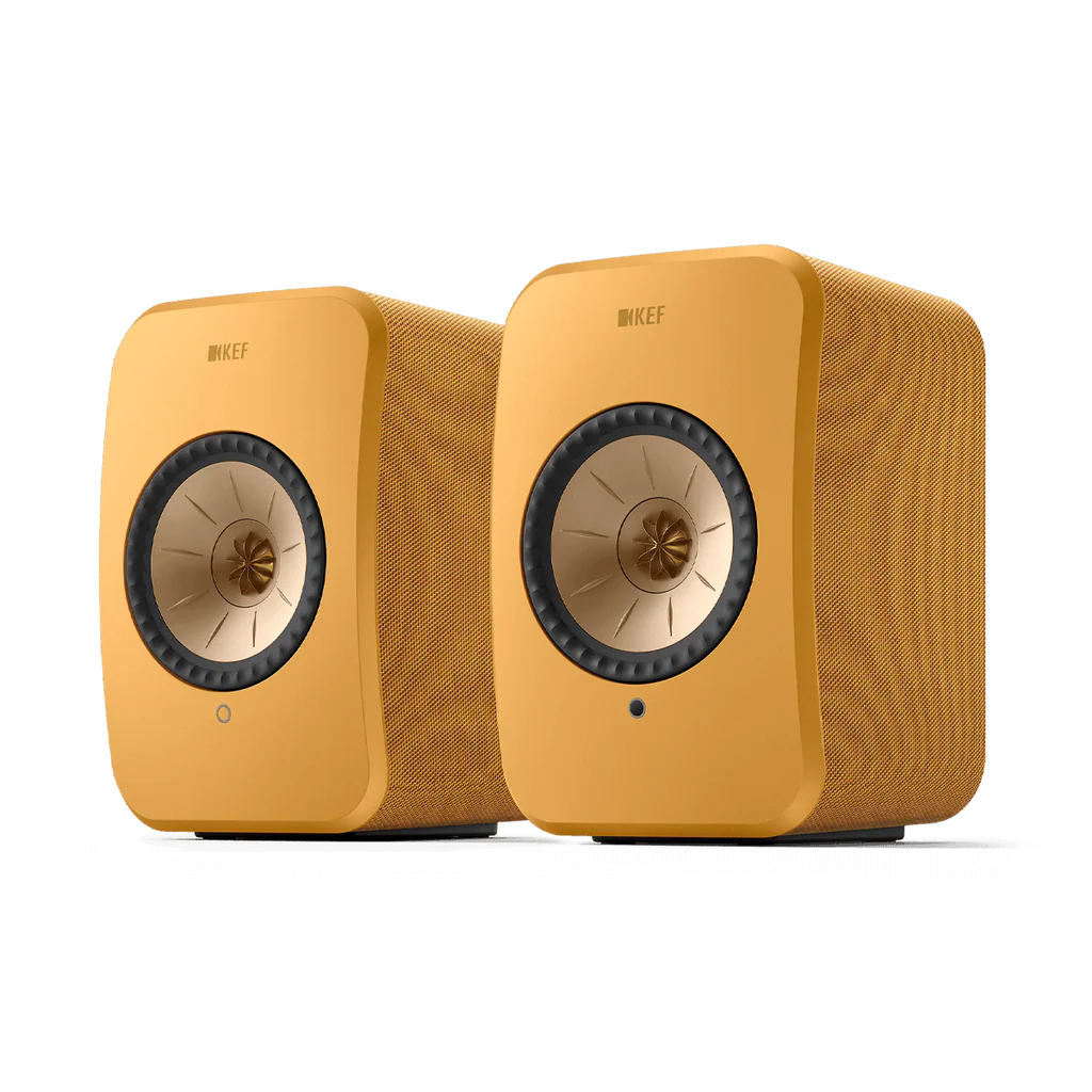 Kef LSXIIAH Wireless HiFi Bookshelf Speakers Soundwave Amber Haze, Pair