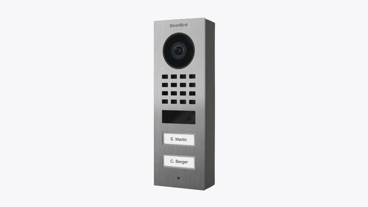 DoorBird 423866768 D1102V Surface-mount IP Video Intercom Stainless Steel V2A, Brushed
