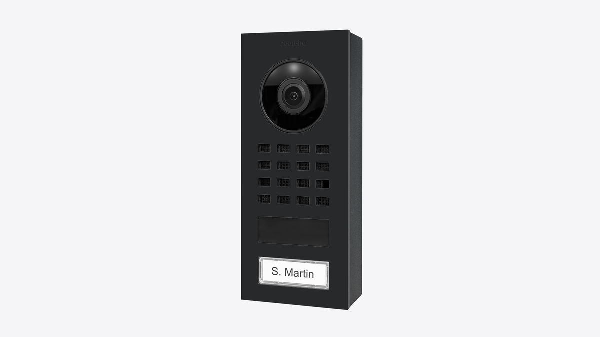 Doorbird 423874091 D1101V Surface-mount IP Video Intercom Graphite Black (Polar Raven)