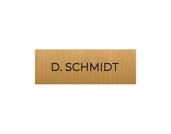 Doorbird D11x Nameplate for call button, individual engraving Gold-finish as PVD coating, stainless steel, brushed