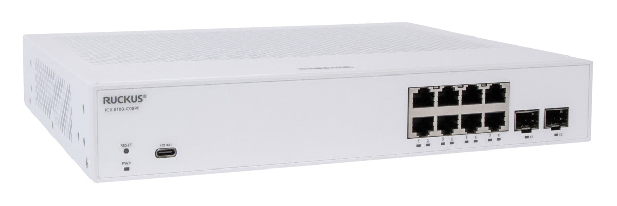 Ruckus ICX8100-C08PF 8-PRT POE 124W 2X1G SFP