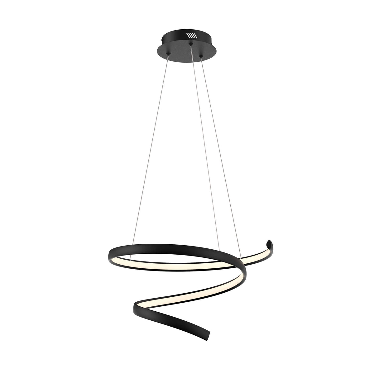 DALS 20″ Spiral decorative modern pendant SPR20-CC-BK