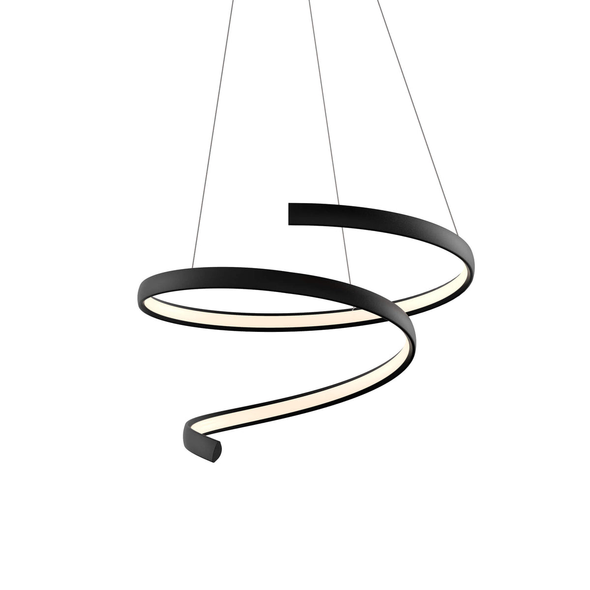 DALS 20″ Spiral decorative modern pendant SPR20-CC-BK