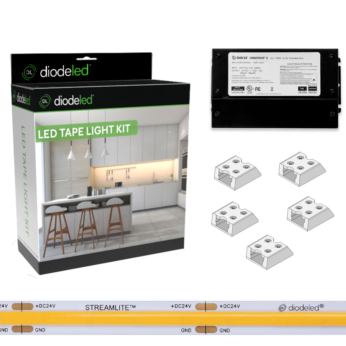 Diode STREAMLITE™ Diffused Tape Light Kit