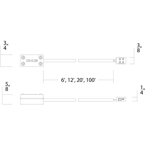 WAC Lighting T24-BS-EX2-072 Basics & Gemini 24 146 inch White LED Tape Lighting in 144in