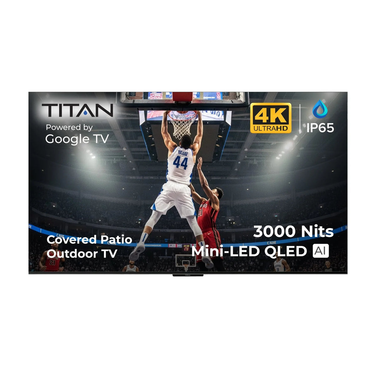 Titan Outdoor TV G100 Mini-LED Outdoor TV, Covered Patio