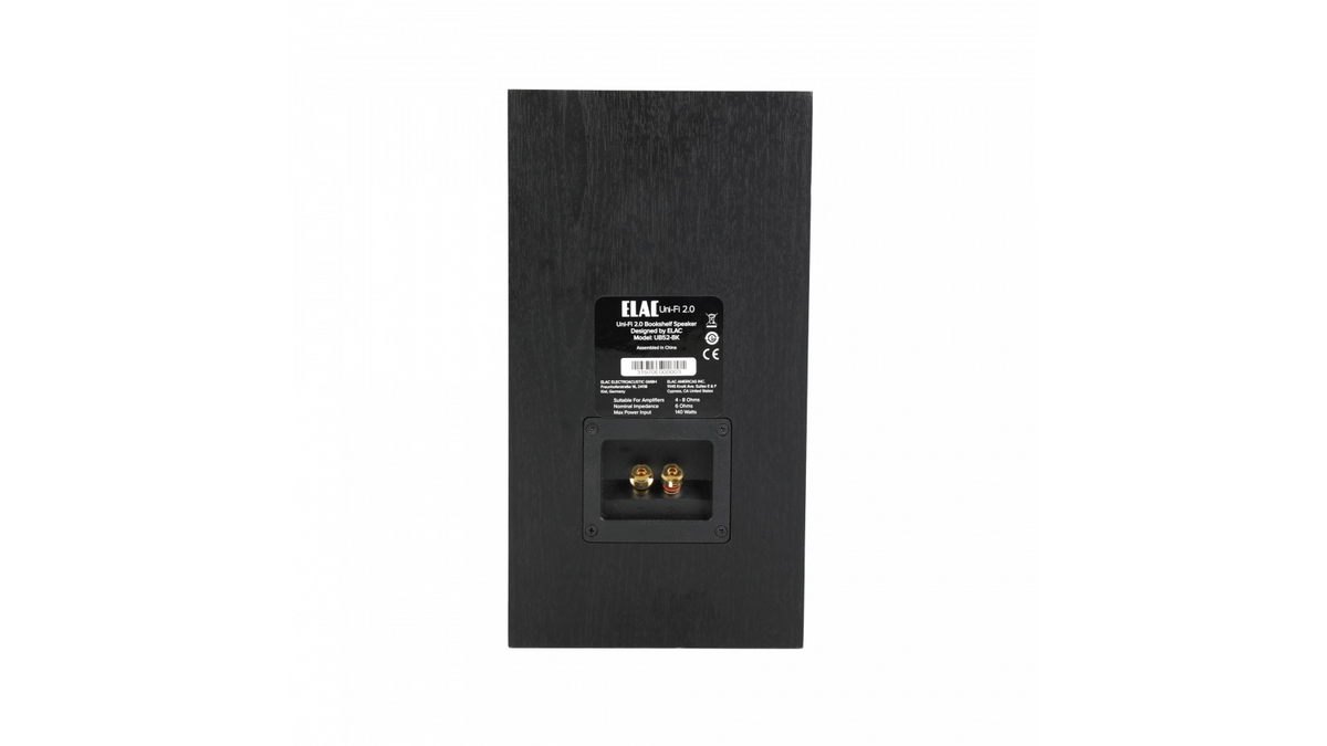 Elac Uni-Fi 2.0 Bookshelf Speaker - Black, Pair