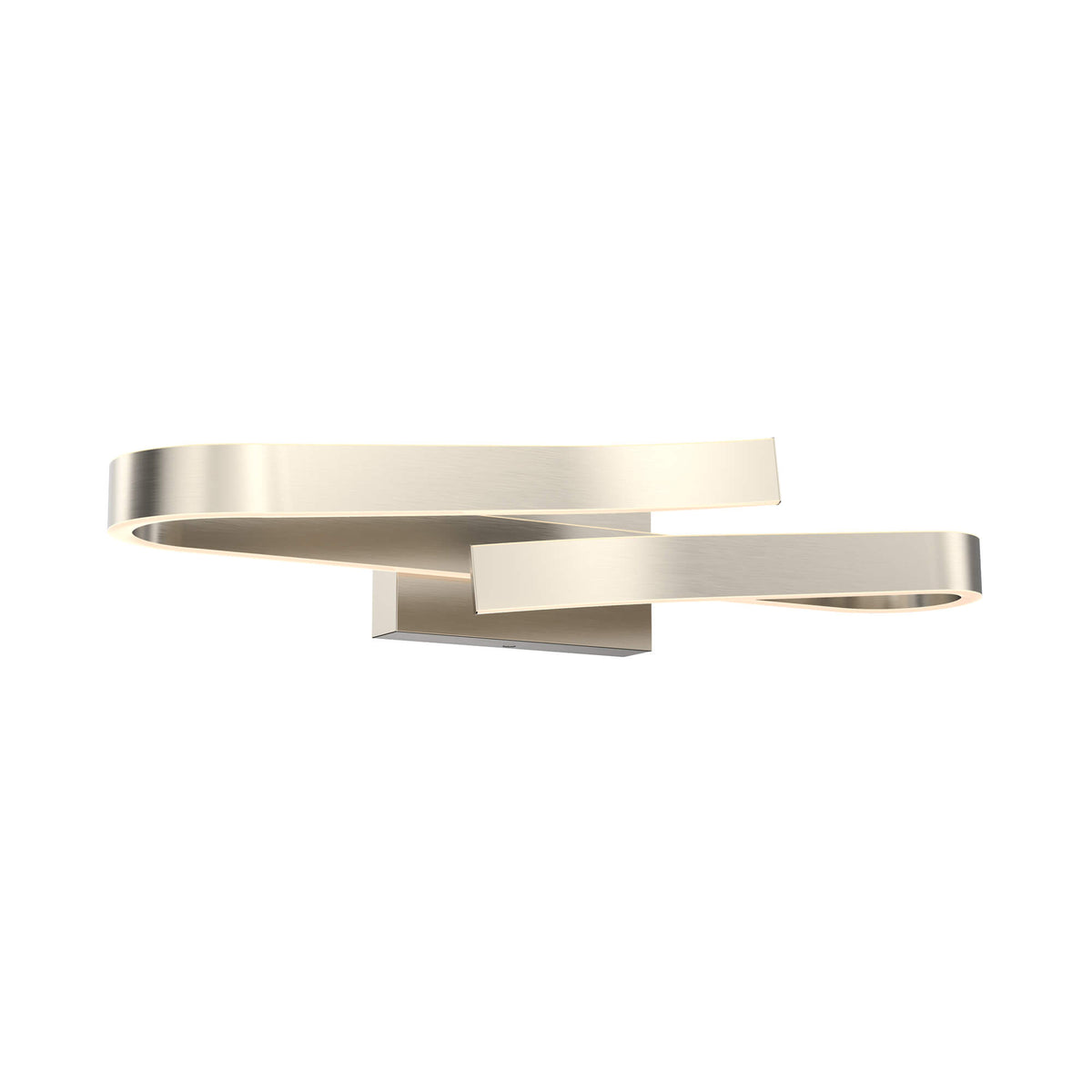 DALS Curled rectangular vanity wall sconce VRB24-CC-SN