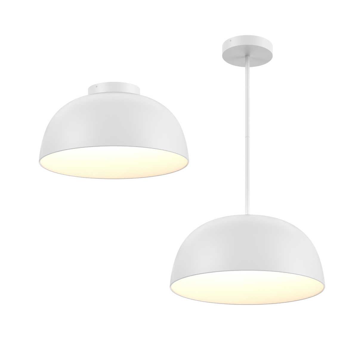 DALS NAPF20-CC-WH 20in 2-1 Pendant and Flush mount, 6 stems